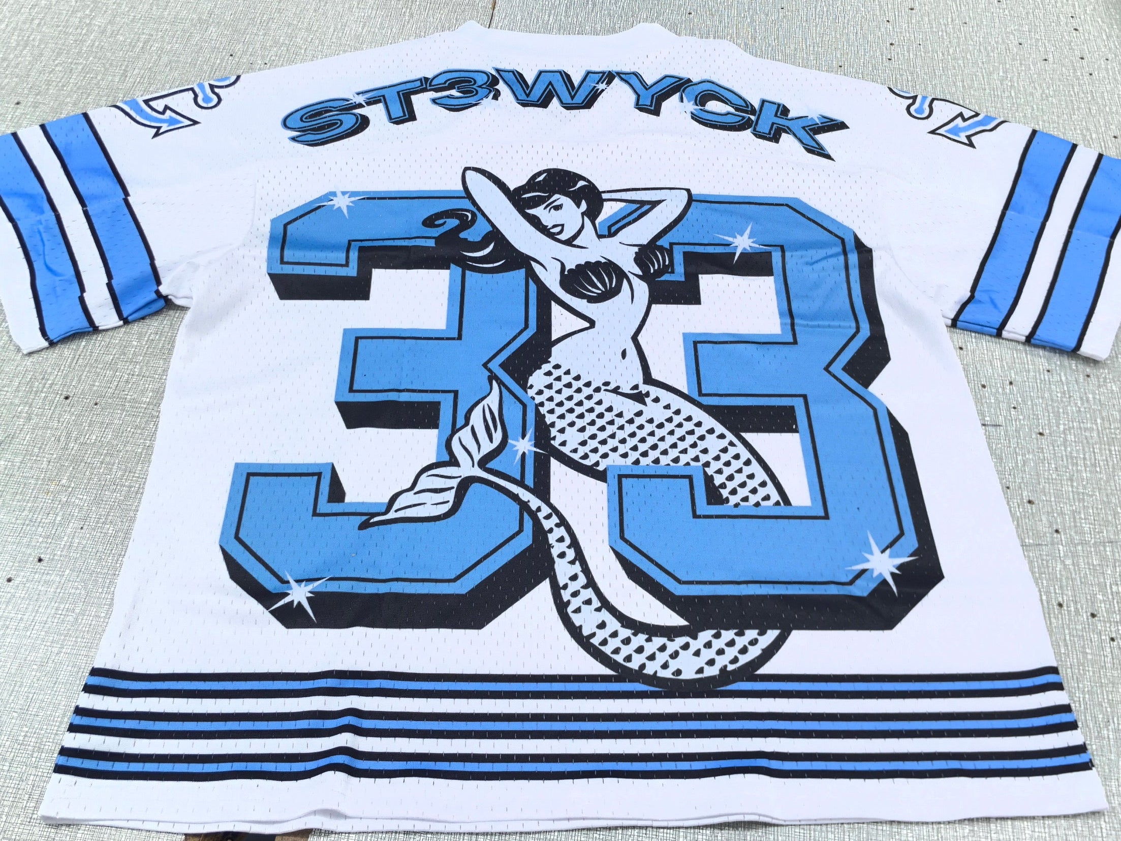 Cropped Powder Blue Siren Jersey